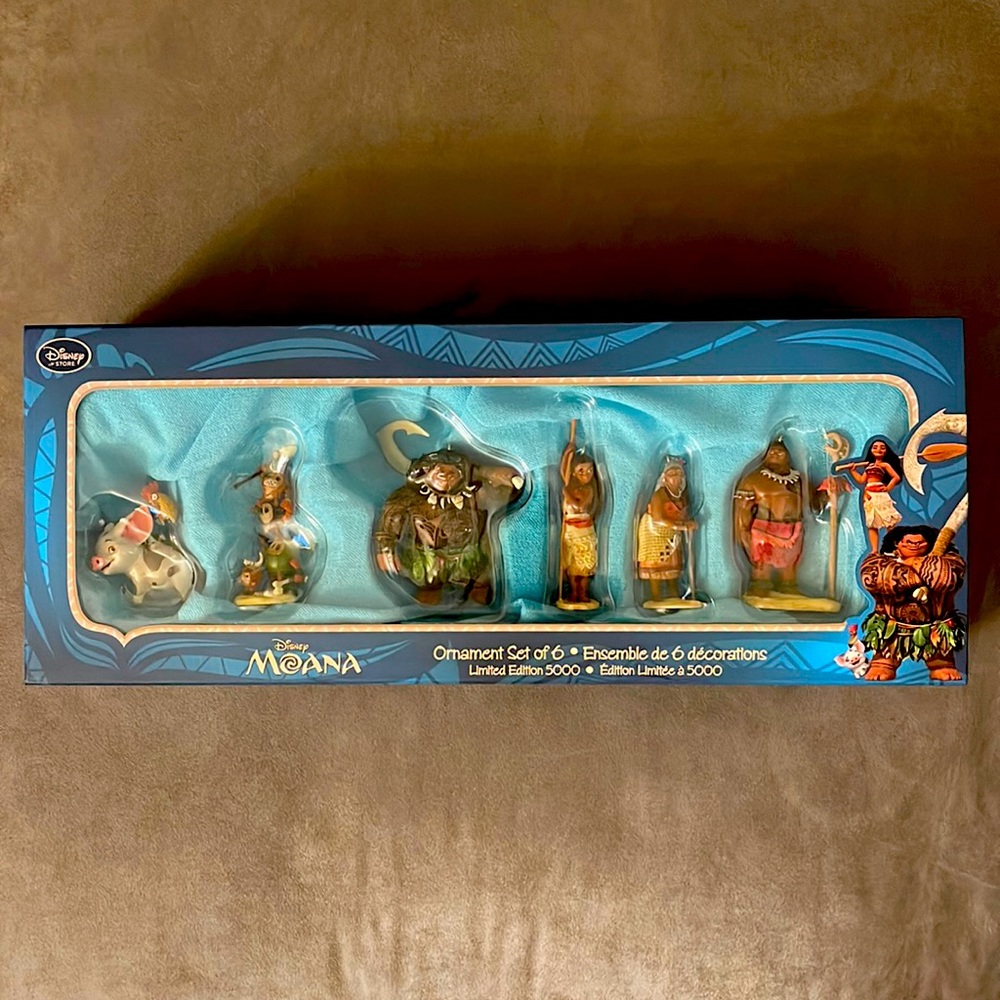 Disney Moana Maui Ornament Set of 6 Limited Edition